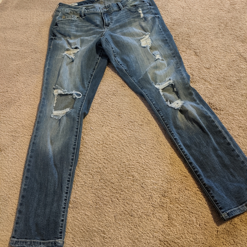 Torrid ripped boyfriend jeans size 12